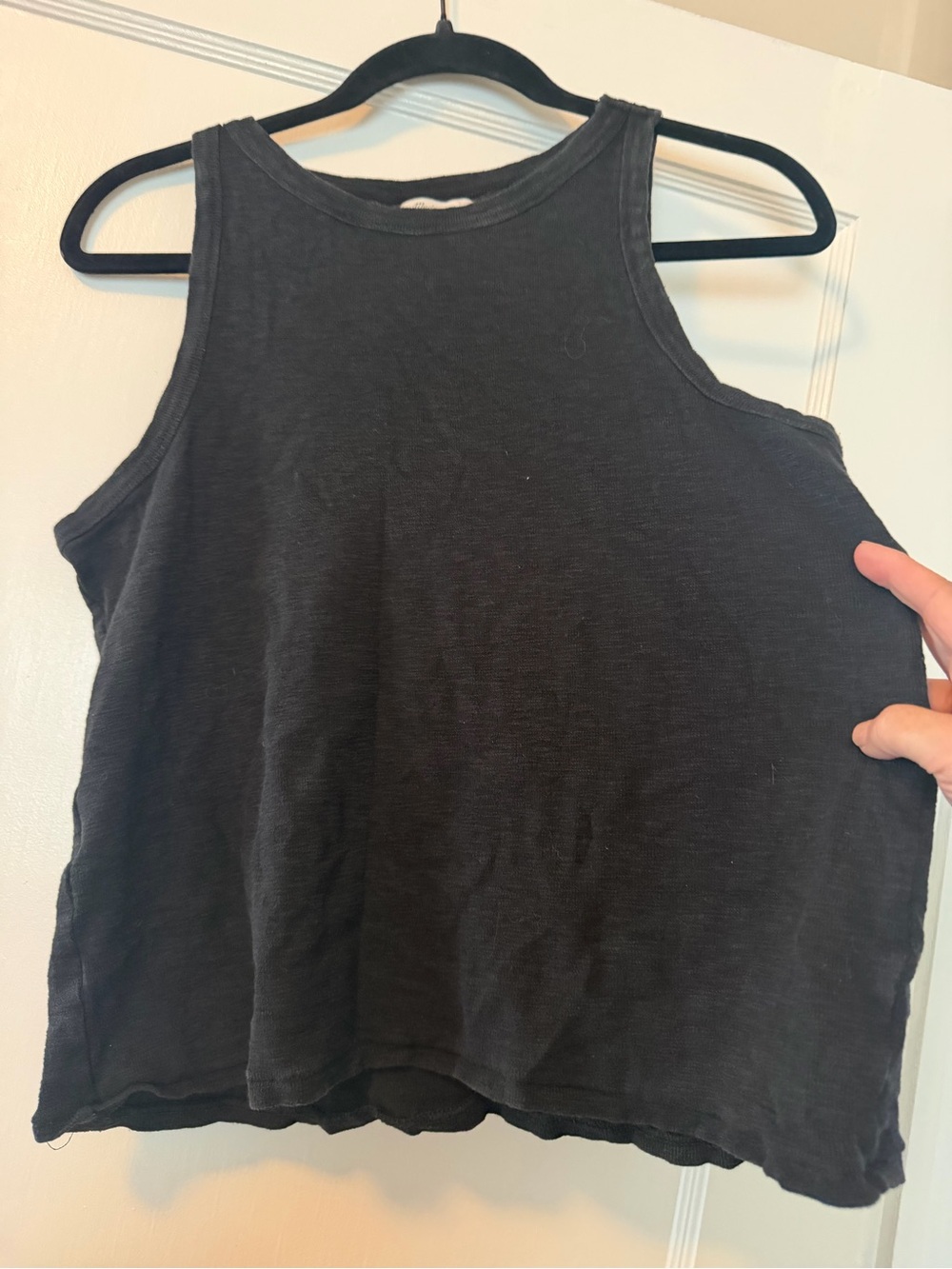 Madewell Black Ribbed Muscle Tank - Picture 3 of 4